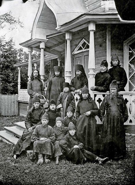 Mari orthodox monks and novices, 1894