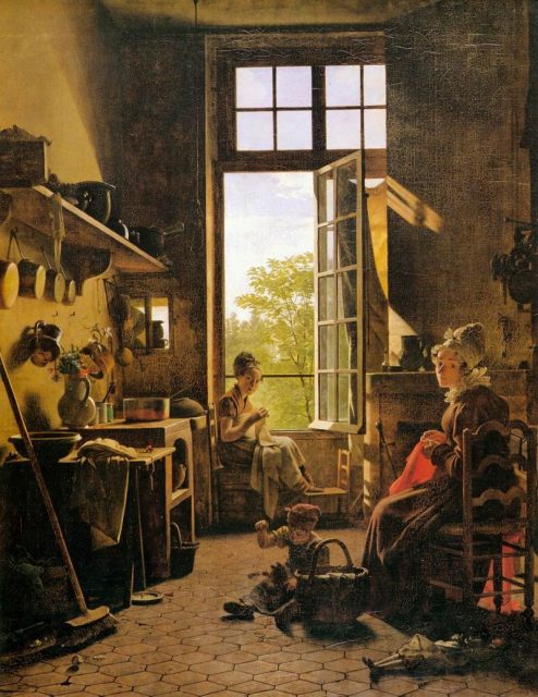 Martin Drolling’s Interior of a Kitchen made extensive use of mummy brown
