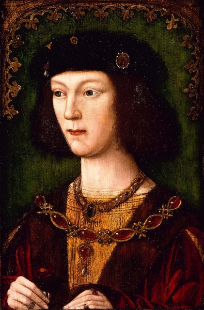 Painting of Henry VIII in 1509, the year he became king; oil on panel by unknown artist