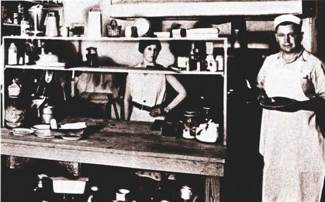 Sanders working in his cafe at Corbin, Kentucky, c. 1930s