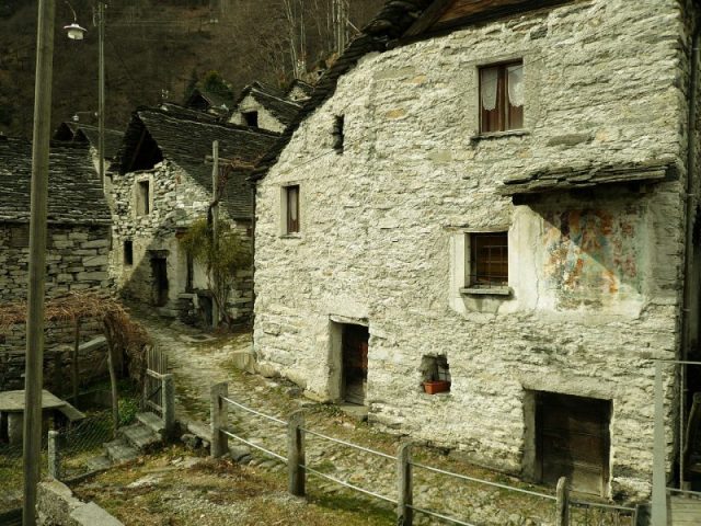 Street in the Village of Corippo, Ticino