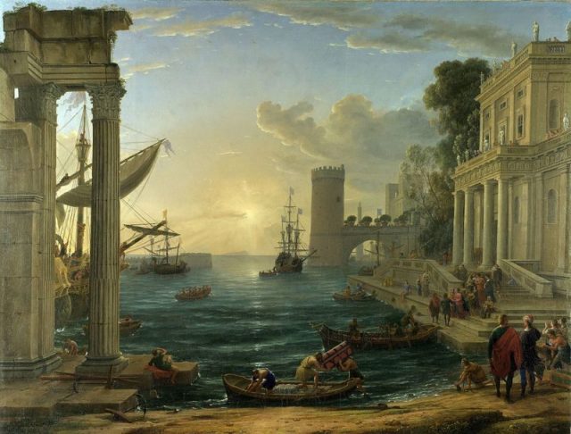 The Embarkation of the Queen of Sheba, Claude Lorrain (1600‒1682), oil on canvas