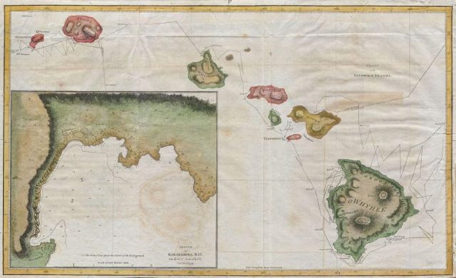 Cook-Bligh Map of Hawaii, 1785