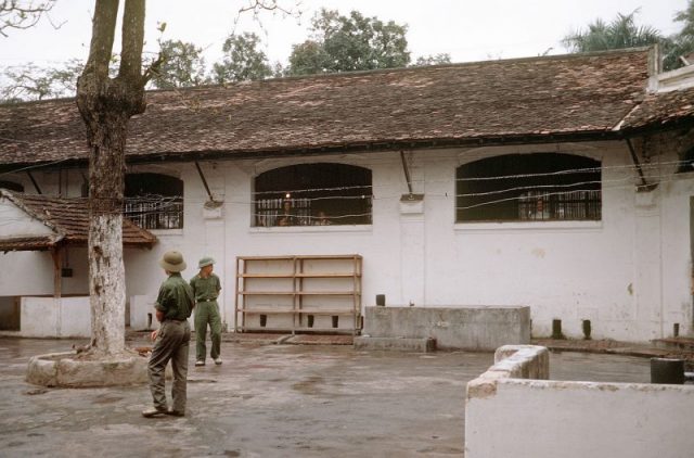 Exterior view of the prisoner of war camp “Hanoi Hilton”