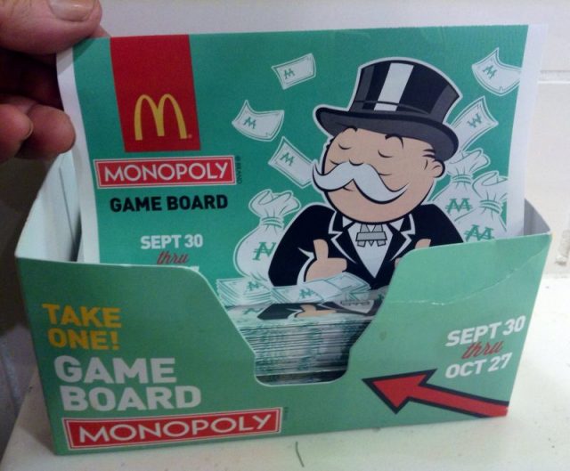McDonald’s Monopoly. Photo by Mike Mozart – Flickr CC BY 2.0
