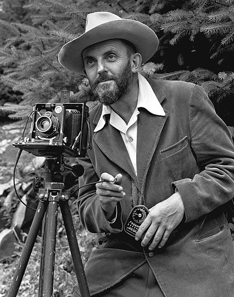 Photographic portrait of nature photographer Ansel Adams