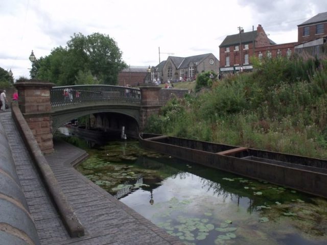 Black Country Living Museum – canal arm – Canal Street Bridge – Old Birmingham Road – St. James’s School and Hobbs & Son Restaurant – BHP No. 2 Photo by Elliott Brown CC By 2.0