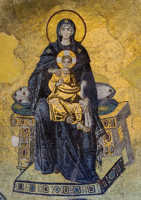 Apse mosaic of the Virgin and Child