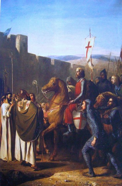 “Baldwin of Boulogne entering Edessa in 1098” by Joseph-Nicolas Robert-Fleury, 1840