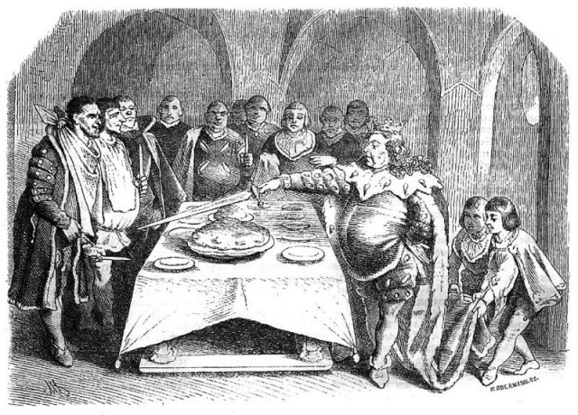 ‘He always found the best dishes on his splendid table’ – illustration from Die Gartenlaube, 1855