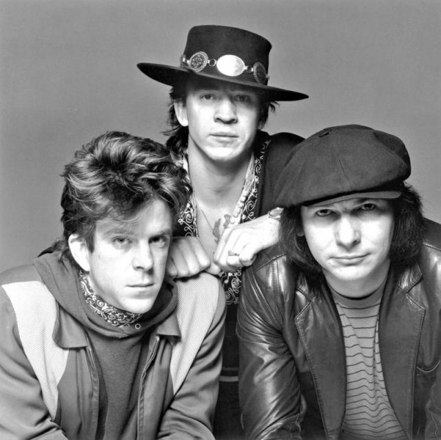 Double Trouble in 1983. From left to right Chris Layton, Stevie Ray Vaughan and Tommy Shannon