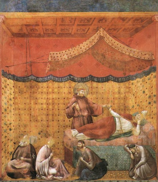 Dream of Pope Gregory IX with St Francis of Assisi
