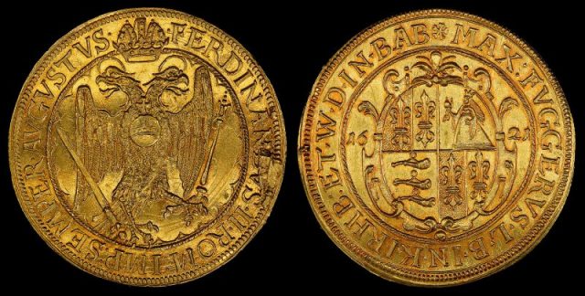 10 Ducats (1621) minted as circulating currency by the Fugger Family
