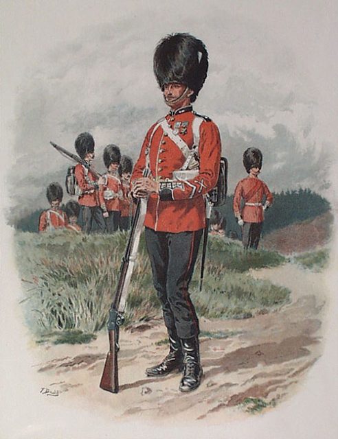 Illustration of a Grenadier Guard, 1889