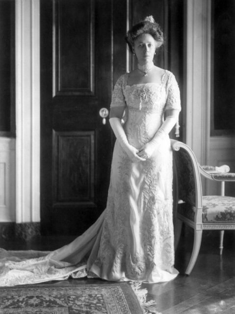 Helen Taft, First Lady of the United States from 1909 to 1913, during the presidential tenure of her husband, President William Taft