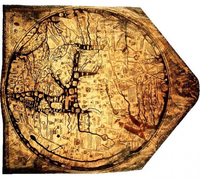Hereford Mappa Mundi, dated to 1300
