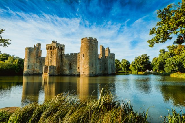 Bodiam Castle in East Sussex was used as the exterior of ‘Swamp Castle’ in the movie