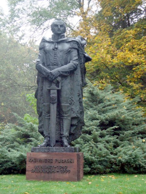 Statue of Pulaski at the Kazimierz Pułaski Museum in Warka, Poland