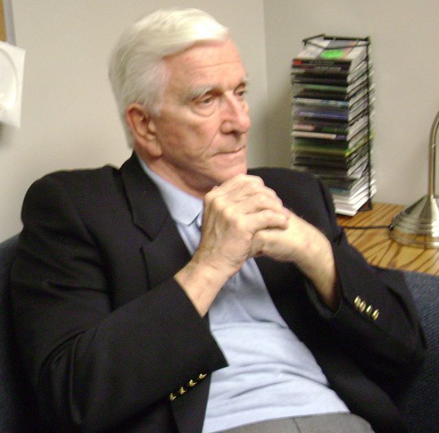 Leslie Nielsen in March 2009 at DeSales University in Center Valley, Pennsylvania