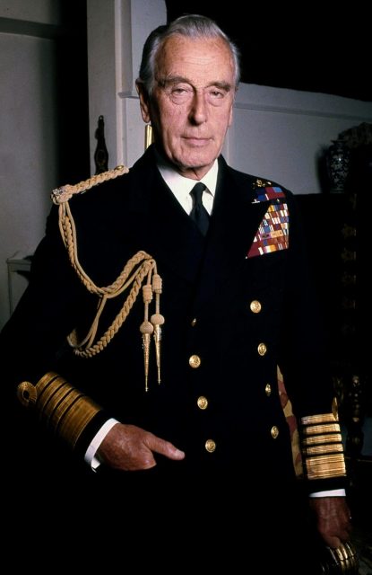 Admiral of the Fleet Lord Mountbatten in Naval uniform, 1976. Photo by Allan Warren CC BY-SA 3.0