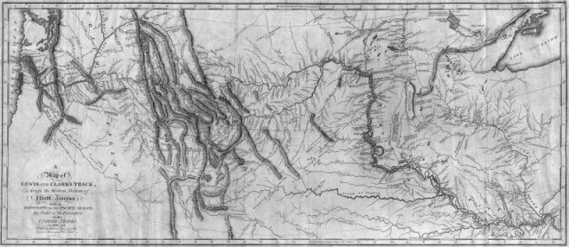 “Map of Lewis and Clark’s expedition: It changed mapping of northwest America by providing the first accurate depiction of the relationship of the sources of the Columbia and Missouri Rivers, and the Rocky Mountains around 1814”