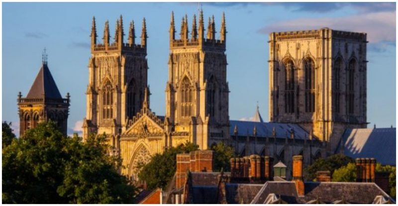 York Minster Which caught fire in 1984.