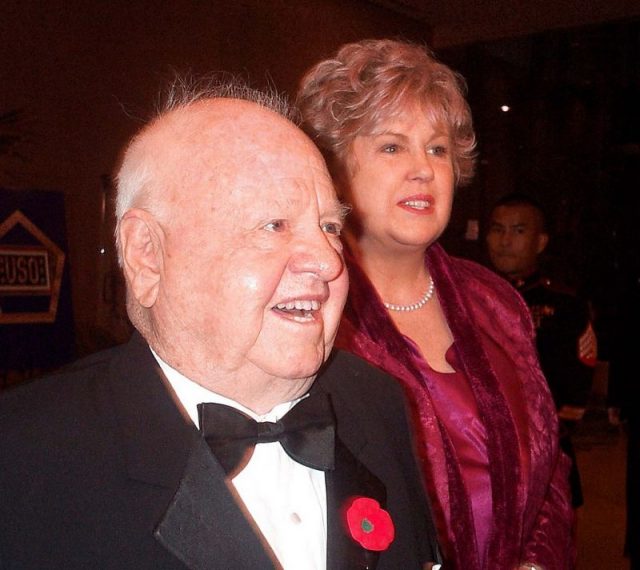 Rooney and his wife Jan at a military concert in Beverly Hills, California in 2000