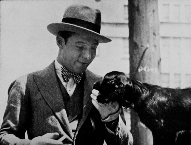 Rudolph Valentino with a Cocker Spaniel