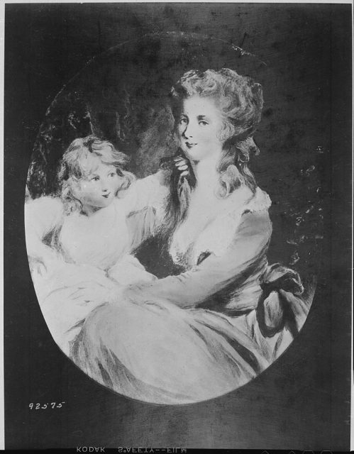 Mrs. Benedict Arnold and child