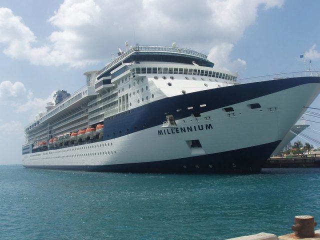 The Celebrity Millennium cruise ship docked in Nassau, Bahamas. Photo by Captain-tucker CC BY-SA 3.0