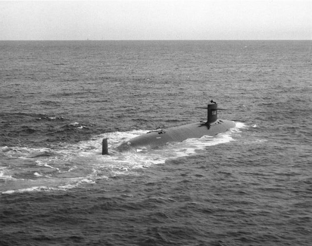 USS Thresher (SSN-593) underway, April 30, 1961