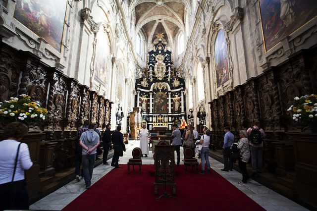 Inside Grimbergen Abbey