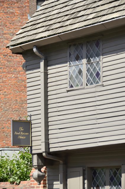 “Boston, USA – June 9, 2012: The famous Paul Revere house on the Freedom Trail in Boston. Paul Revere was a silversmith and important member of the American Revolution whose famous nighttime ride to warn of the arrival of British forces is an important moment of American history.”