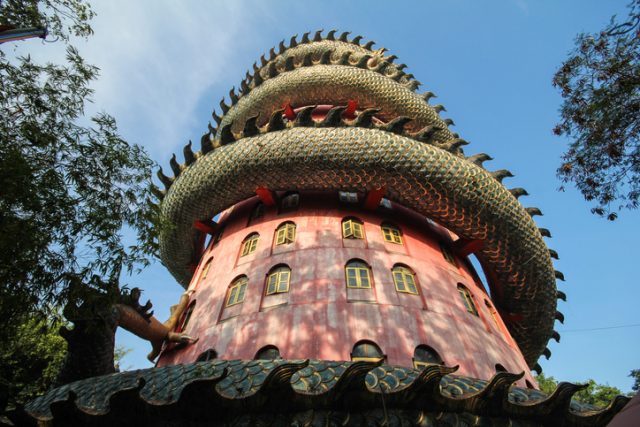 Giant Dragon Temple at Wat Samphran at Nakhon Pathom, Thailand