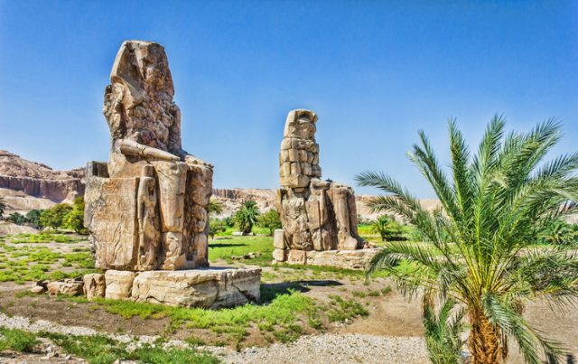 Colossi of Memnon, Valley of Kings, Luxor, Egypt in 2012