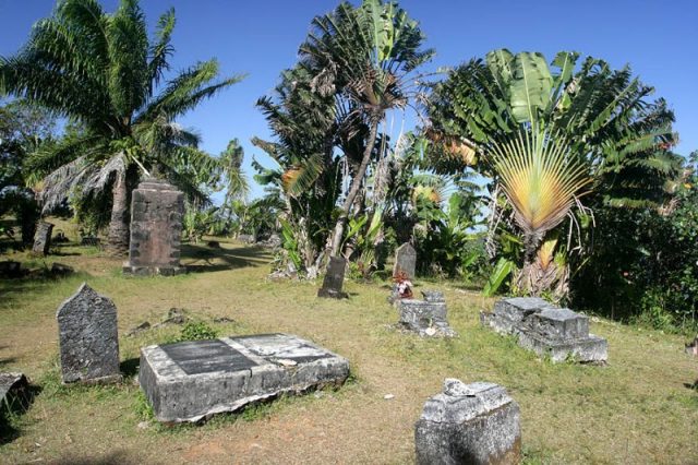 The cemetery of past pirates at Ile Ste-Marie (St. Mary’s Island), Madagascar. Photo by JialiangGao CC BY-SA 4.0