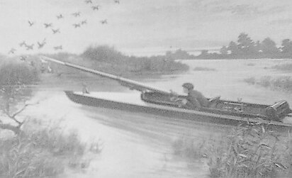 Duck hunting with a punt gun