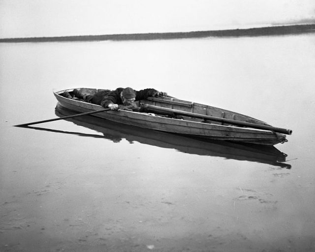 Punt gun on a boat