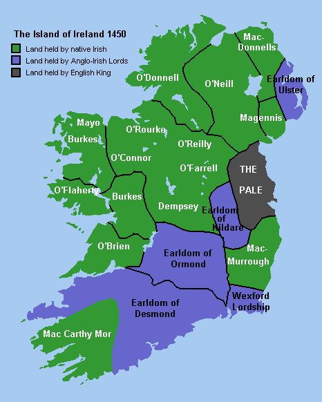 Ireland map 1450