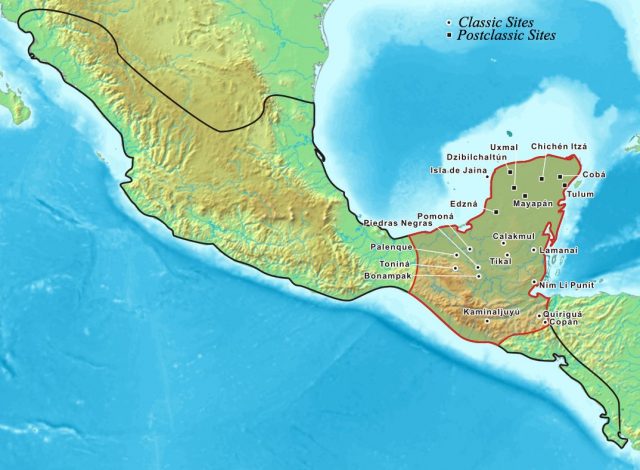 Mayan civilization map