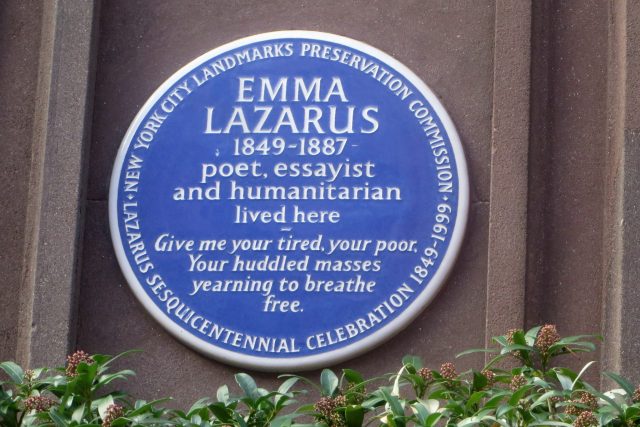Emma Lazarus plaque