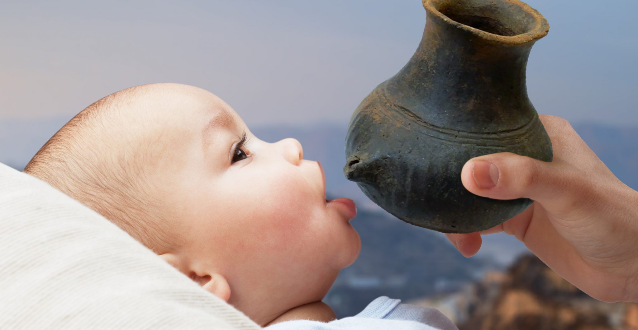 Prehistoric baby bottle