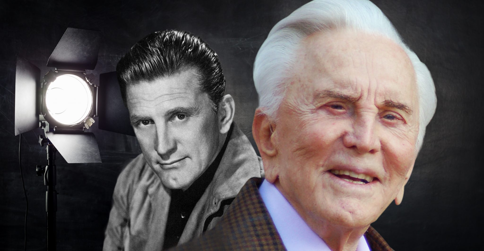 Kirk Douglas then and now