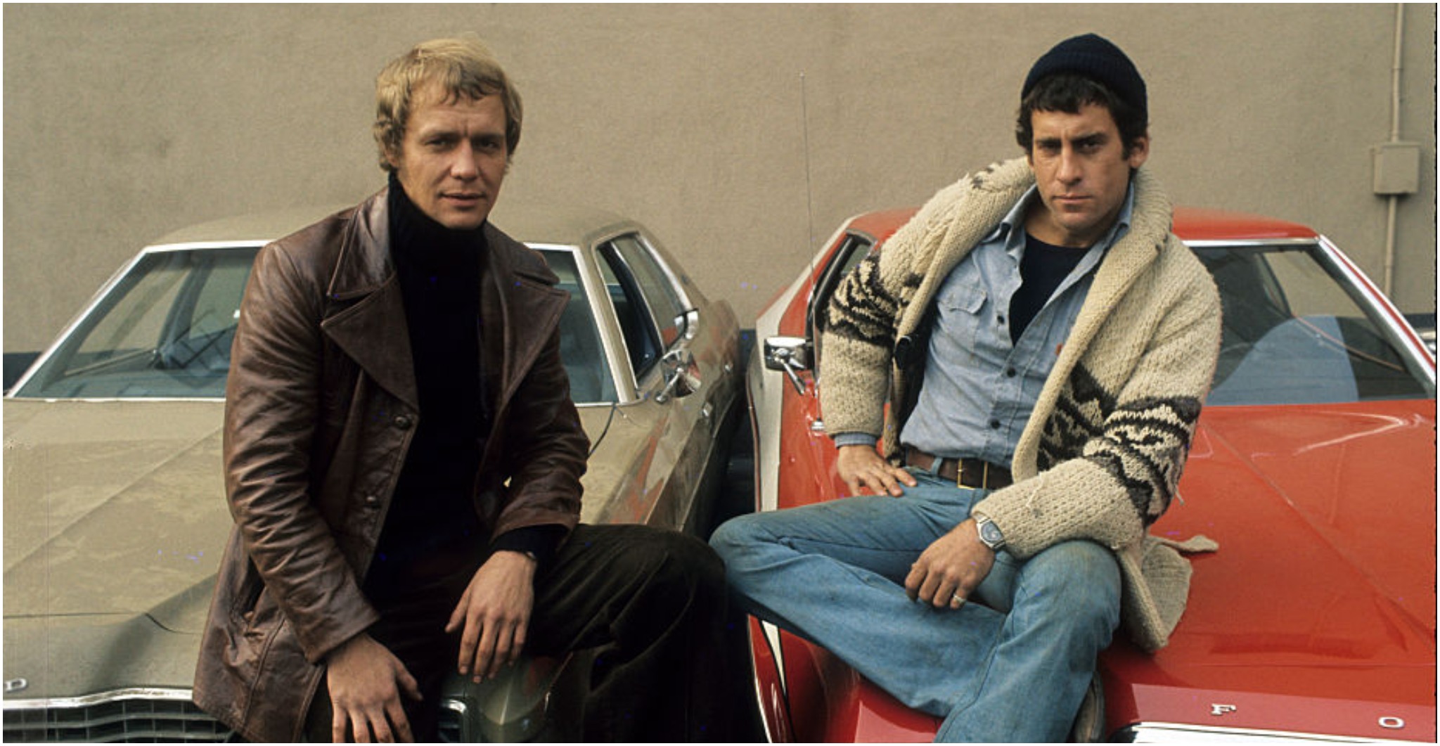 David Soul and Paul Michael Glaser as Starsky and Hutch.  (Photo by Walt Disney Television via Getty Images Photo Archives/Walt Disney Television via Getty Images)