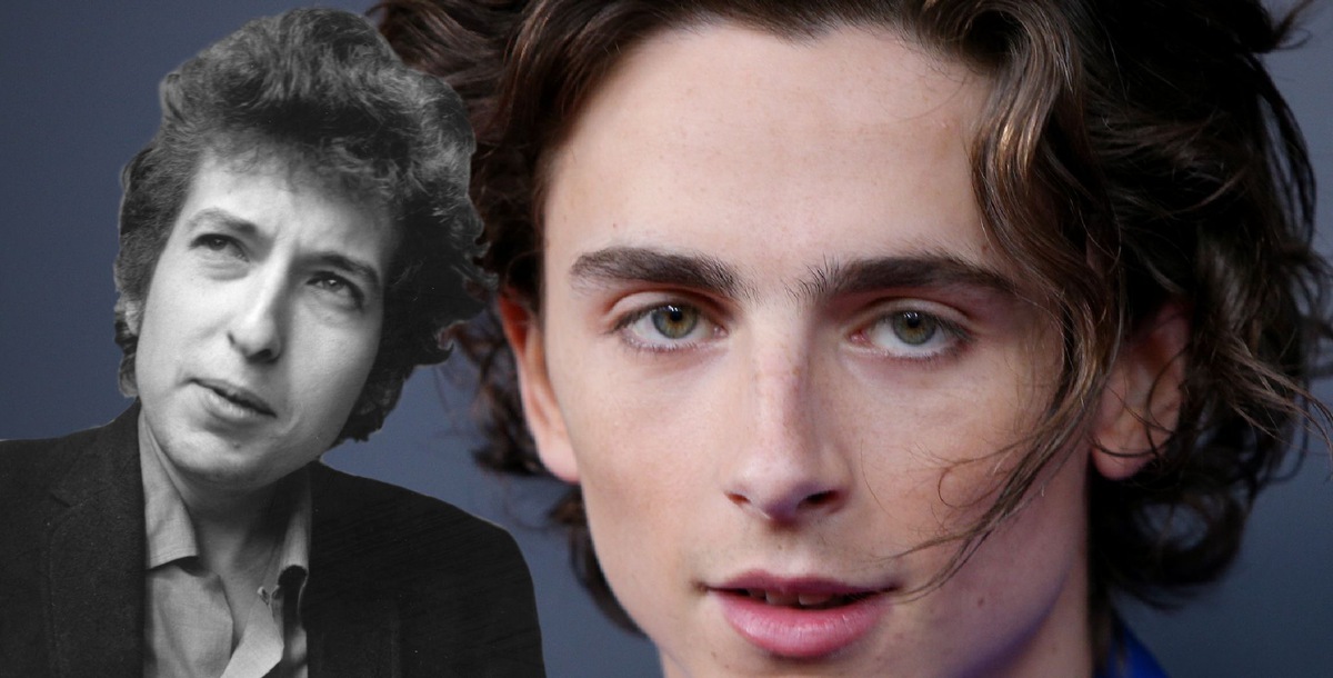 Bob Dylan and Timothee Chalamet. Getty Images