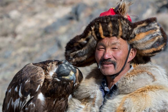 Mongolian eagle hunter