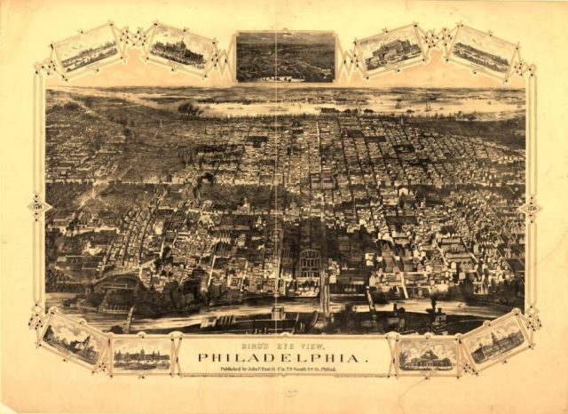 vintage Philadelphia map