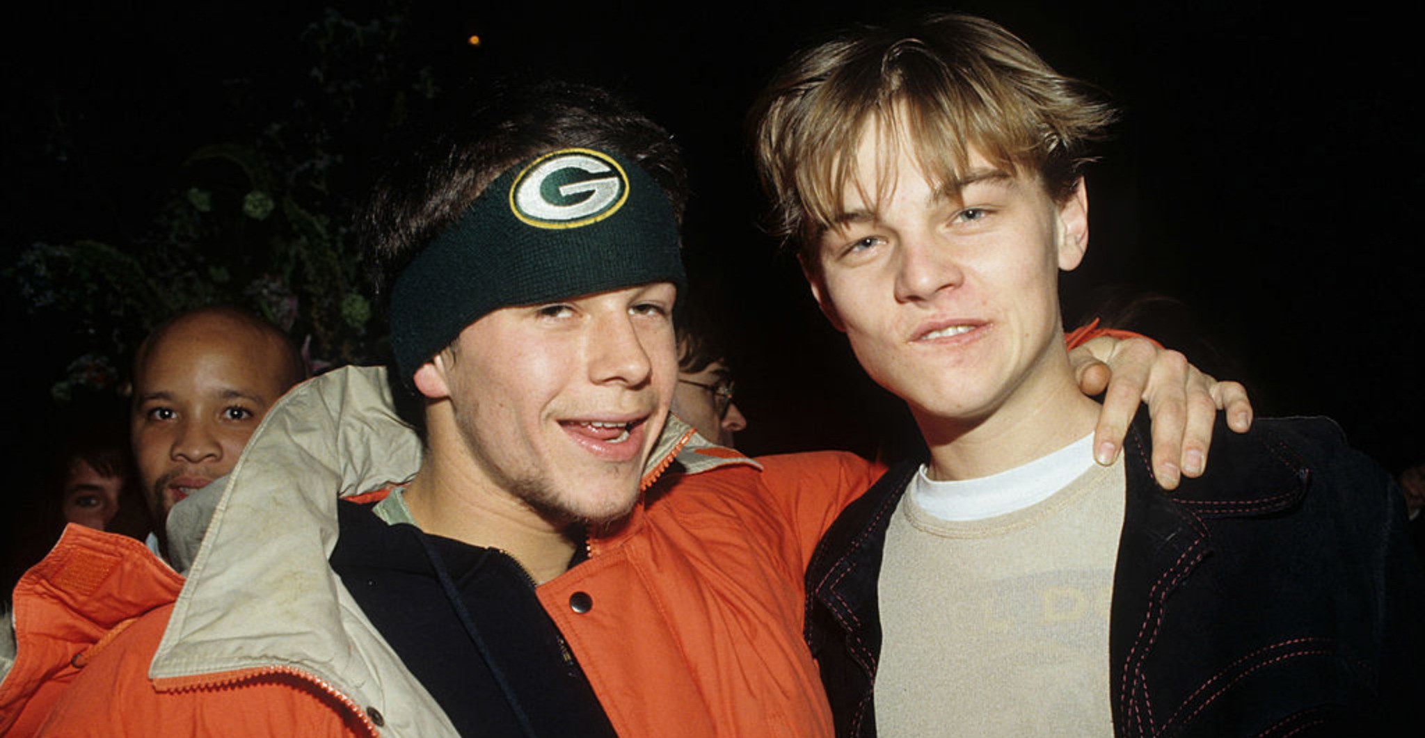 Marky Mark (Wahlberg) and Leonardo DiCaprio during Leonardo DiCaprio File Photo in Los Angeles, California, United States. (Photo by Ke.Mazur/WireImage)