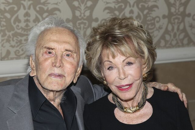 Kirk and Anne Douglas at the Los Angeles Mission Gala in 2013