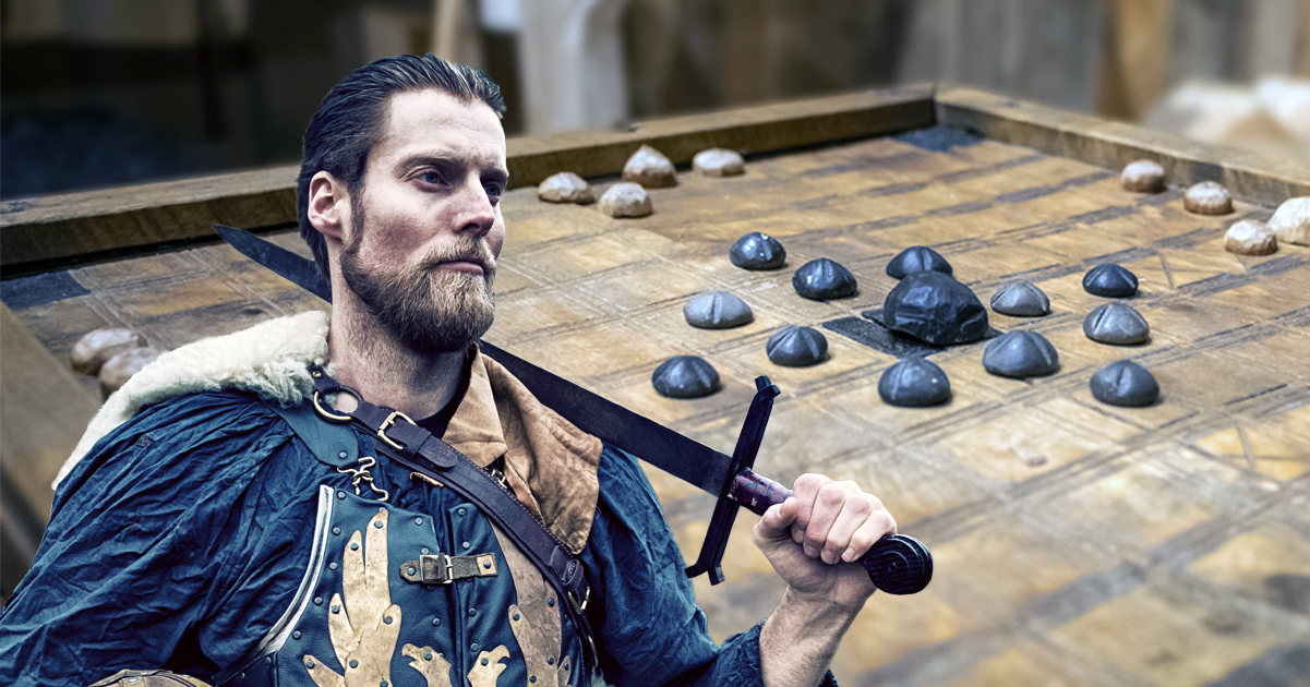A Viking and his boardgame